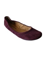 Lucky Brand Women&#39;s Emmie Ballet Flat Merlot Kid Suede Size 6.5 - $1,290.50 MXN