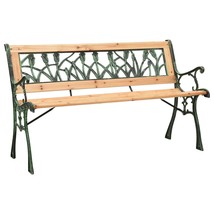 Garden Bench 122 cm Cast Iron and Solid Firwood - £53.18 GBP