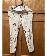 Time and True Fitted Stretch Floral White Jegging Capri Size XS (0-2) NWT - $9.90