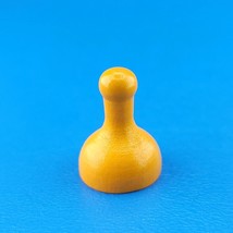 Clue Vintage Bookshelf Colonel Mustard Yellow Wood Token Replacement Game Piece - £1.97 GBP