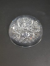 Vintage Cristal France 24% Lead Crystal Snowflake Paperweight 3-1/2&quot; - $129.55 MXN