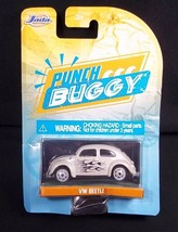 Jada Punch Buggy Slug Bug VW Beetle Silver black flames damaged card/blister NEW - $5.95