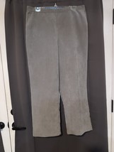 Alfred Dunner Women&#39;s Pants 18 Corduroy Pull On Gray Elastic Waist - $9.90