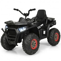 12 V Kids Electric 4-Wheeler ATV Quad with MP3 and LED Lights-Black - Co... - £284.33 GBP