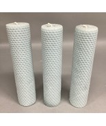 Hand Rolled Beeswax Pillar Honeycomb Candles - Light Blue - 8”H - €12,84 EUR