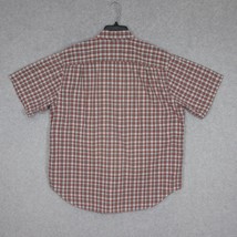 C.E. Schmidt Workwear Men&#39;s Button Up Shirt Short Sleeve Red Gray Plaid ... - $11.41