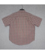 C.E. Schmidt Workwear Men&#39;s Button Up Shirt Short Sleeve Red Gray Plaid ... - £9.10 GBP