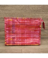 Pink Pixel Print Bag Pouch Travel Cosmetic Make Up Brush Tote Case Bag - £13.14 GBP