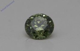 Round Cut Loose Diamond (0.3 Ct,Olive Green(Irradiated) Color,VS1 Clarity) - £260.71 GBP