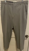 Izod Pants Mens Slacks Outdoors Lightweight Golf Golfer Chino 38x29 Gray - $28.36 CAD