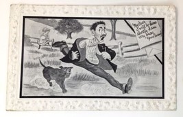 My Dear I will be home shortly i am very busy Posted 1911 PC Man Chased by Woman - £9.02 GBP