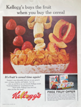 1966 Kellogg&#39;s Vintage Print Ad Kellogg&#39;s Buys The Fruit When You Buy Th... - $14.45