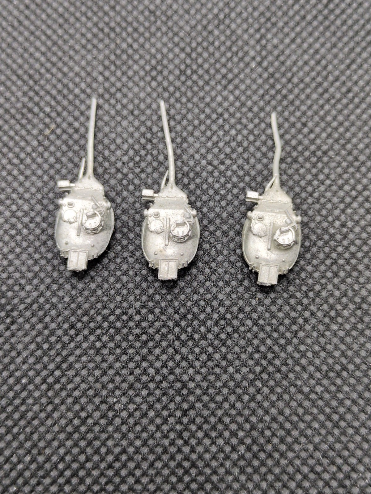 (3) WWII Micro Armour Truck Top Metal Miniature Bits 1/285 Scale - $8.90