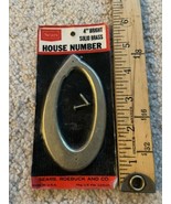 New Old Stock Vintage Solid Brass 4 Inch House Number w/Screws Number 0 - $188.30 MXN