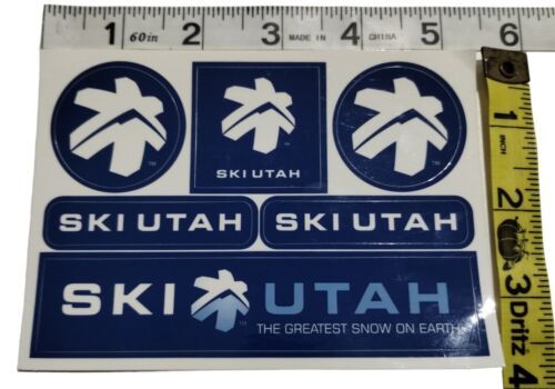 SKI UTAH THE GREATEST SNOW ON EARTH SNOWBOARD AREA RESORT STICKERS LOT 6... - $5.93