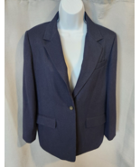 Vintage Orvis Navy Blue Single Button Blazer Size 10P Hong Kong - £18.16 GBP