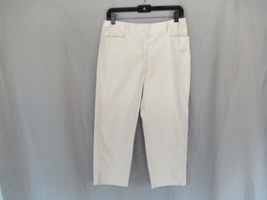 Talbots Heritage pants cropped  Size 10P light beige flat front inseam 21&quot; - £13.13 GBP