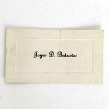 1950s Butler PA Senior High School Small Name Calling Card Joyce D Bedrava - £10.34 GBP