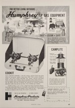 1969 Print Ad Humphrey Gas Cookit Camp Stoves &amp; Camplite Lanterns Kalama... - $20.68