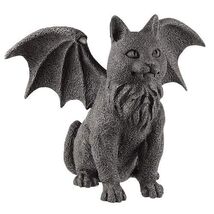 Winged Cat Gargoyle Statue Figurine Medieval Gothic Sculpture Decoration... - $25.72