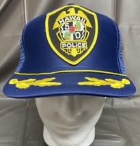 Vintage Hawaii Five 0 5-0 Blue Police Hat Gold Crest - $12.19