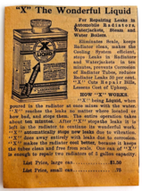 1917 X Labs Automotive Leak Liquid Advertisement Chas Miller Automobilia... - $19.99