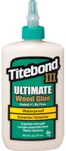 Titebond III 3 Ultimate WOOD GLUE WaterProof UV resistant Tight Bond 8 o... - $25.33