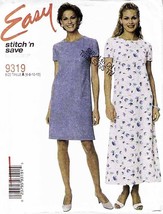 Misses&#39; SEMI-FITTED Dress 1997 Mc Call&#39;s Pattern 9319 Size 6-8-10-12 Uncut - £9.59 GBP
