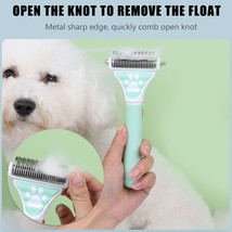 Dog Brush Pet Hair Remover Double Sided Open Knot Comb Dog Dematting Tool Deshed - $14.70