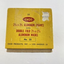 EMDE No. 25 Aluminum Frames  2.75x .75 in. with Double Fold Masks 2.25x2.25 in. - £22.72 GBP