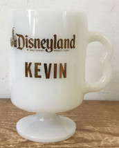 Vtg Disneyland Kevin Name Milk Glass Mug - £781.84 GBP