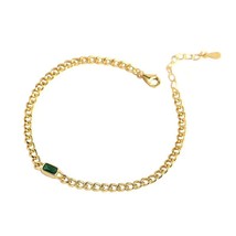 fashion jewelry 925 silver bracelet women sterling silver emerald bracelets gold - £22.93 GBP