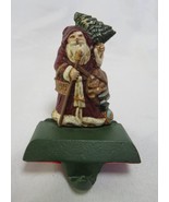 Cast Iron Santa &amp; Tree MIDWEST IMPORTS XMAS Tree Stocking Holder Cannon ... - $14.50