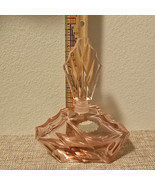 Vintage Lite Pink MCM Glass Perfume Bottle Echt Kristall 5.5” Tall Germany - $63.57 CAD
