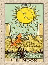 Decoration Poster from Vintage Tarot Card.The Moon.Mystical.Wall Decor.11410 - £13.39 GBP+