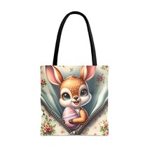 Tote Bag, Easter, Cute Deer, Personalised/Non-Personalised Tote bag, awd-1268, 3 - £21.89 GBP+