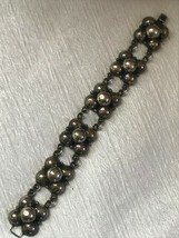Vintage Mexico Sterling Silver Signed Five Hollow Bead Cluster  Link Bracelet – - £62.64 GBP