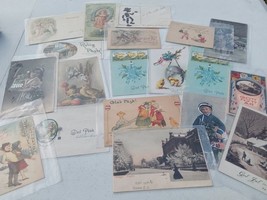 Vintage Postcards Early 1900s Christmas Religious International Foreign - $24.70