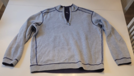 Tommy Bahama Reversible Half Zip Pullover Sweater GREY And Purple Size M - £13.73 GBP