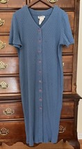 Vintage Chorus Line Rayon Purple Green Scoop Neck Prairie Dress Women S-M - £19.58 GBP