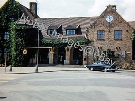 1955 Nykoping Central Railway Station Sweden Red-Border Kodachrome Slide - £3.86 GBP