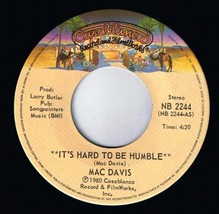 Mac Davis It&#39;s Hard To Be Humble 45 rpm Greatest Gift Of All Canadian Pressing - £3.87 GBP