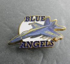 BLUE ANGELS HORNET FA-18 PRINTED ENAMEL LAPEL PIN NAVY USN BADGE 1.5 INCHES - £4.54 GBP