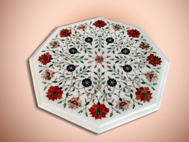 12&quot;x12&quot;  Marble &amp; Semi Precious Inlay Centre Table Top Shape: Octagonal - £329.43 GBP