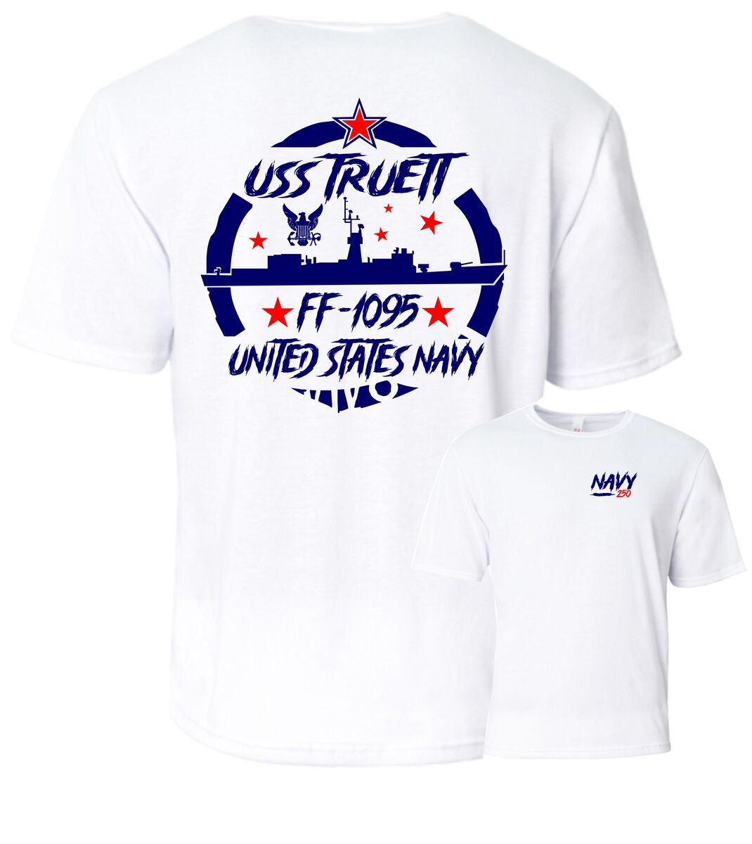 USS TRUETT FF-1095  Performance T-Shirt.  US NAVY - $22.95+