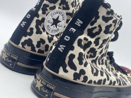 Converse Chuck 70 Leopard Print Custom “MEOW” Size 3 - £56.12 GBP