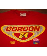 RETRO JEFF GORDON #24 NASCAR RED DUPONT T-SHIRT MEDIUM - £12.79 GBP