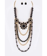 Beads &amp; Chain Boho Layered Necklace Set - £10.22 GBP