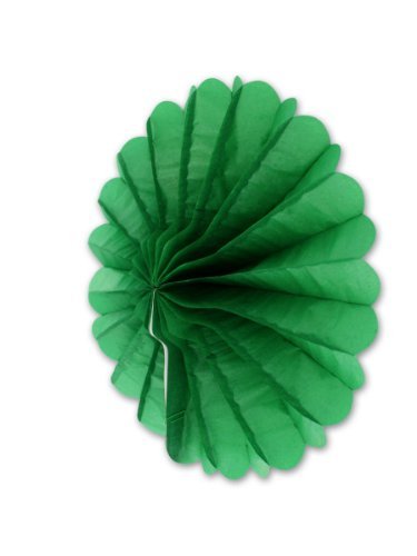 Bulk Buys AR434 Green Tissue Fan Decorations Case of 12 - $5.44