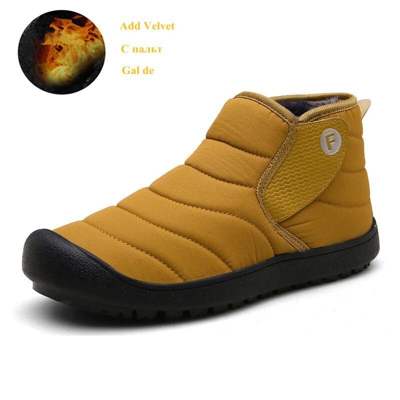 Primary image for Hot Sale Unisex Winter Boots Waterproof Snow Boots Men Warm Casual Shoes Yellow 